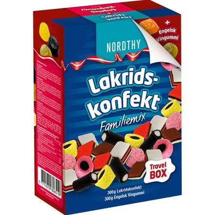 Nordthy Travel Box Vingummi & Lakridskonfekt 600 g