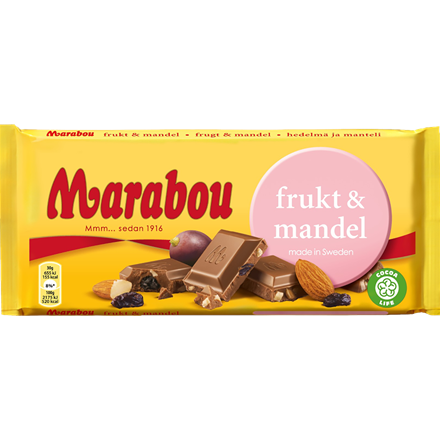 Marabou Frugt & Mandel 200 g