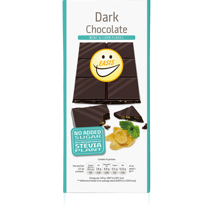 EASIS Mørk Chokolade Mint & Cornflakes 85 g