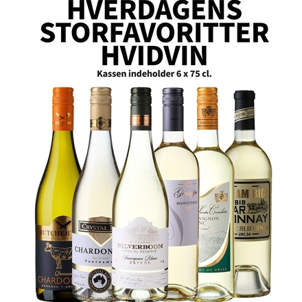 Hverdagens Storfavoritter Hvid 6 x 0,75 l