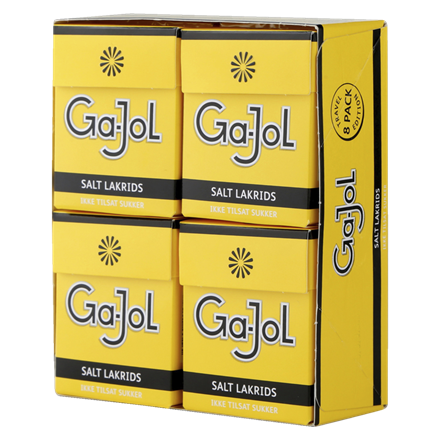Ga-Jol Gul Saltlakrids 8-pak 184 g