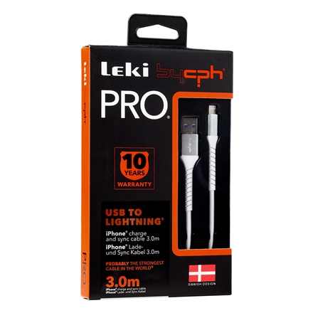 Leki bycph PRO Cable - USB to Lightning 3.0 m
