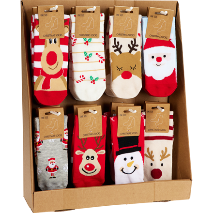 Julestrømper XMAS Damer 8 ass.