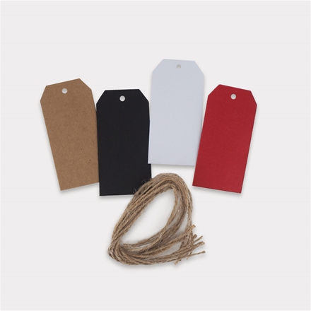 Gavemærker manilla Natur/rød 10stk 4 ass 7x4 cm