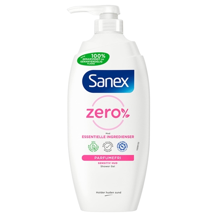 Sanex Shower Gel Zero % Sensitive m. Pumpe 750 ml