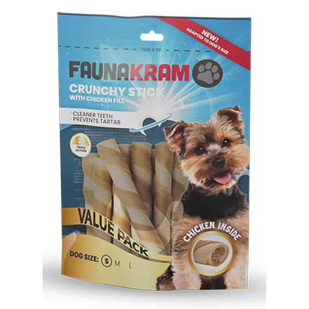Faunakram Crunchy Dental Stick Chicken Fill S 200 g