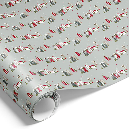 Gavepapir Juleby 5m
