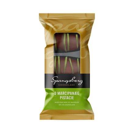 Spangsberg Marcipanæg med Pistaciefyld 3-pak 75 g
