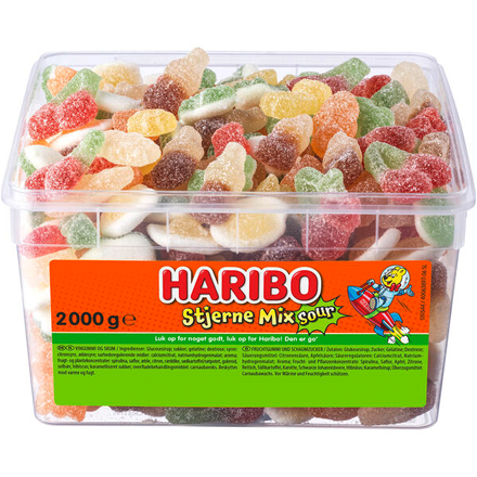 Haribo Stjerne Mix Sour 2000 g