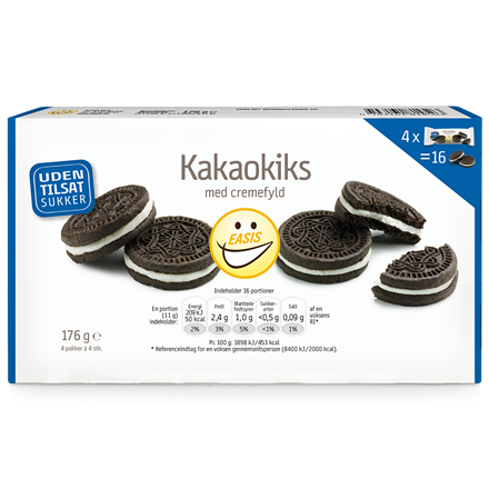 EASIS Kakaokiks med cremefyld Multipack 176 g