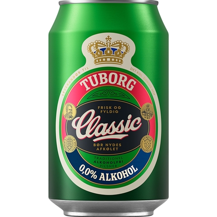 Tuborg Classic 0,0% Alkohol 24x0,33l
