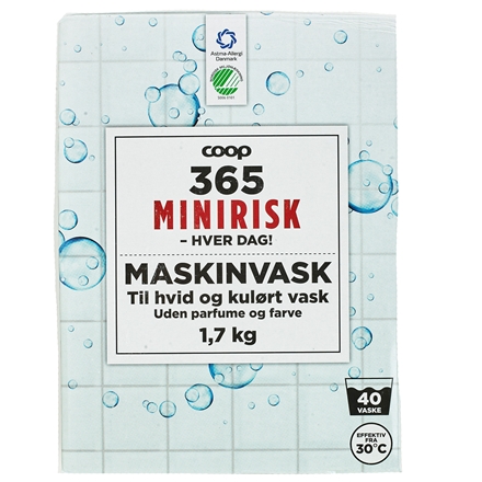 365 Minirisk Vaskepulver, Color/White 1,7 kg