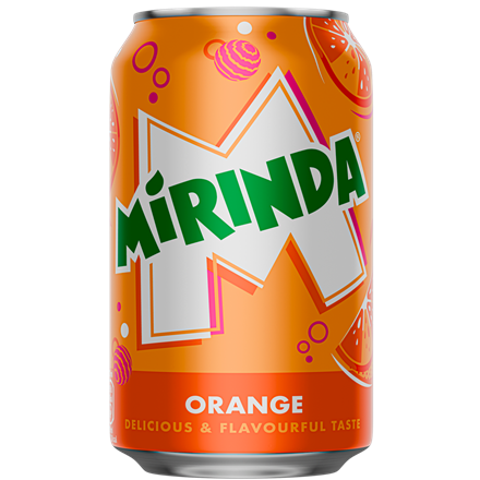 Mirinda Orange Sukkerreduceret 24x0,33 l