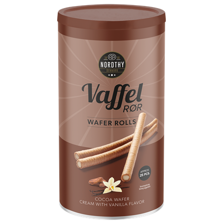 Nordthy Vaffelrør Kakao og Vanilje 250 g