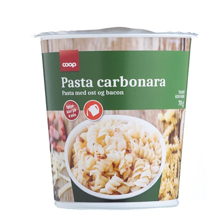 Coop Snackcup Pasta Carabonara 70 g