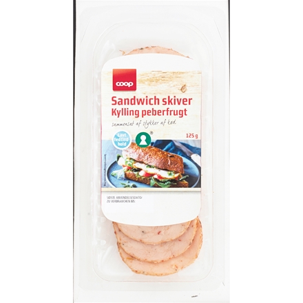 Sandwich Skiver, Peberfrugt 125g