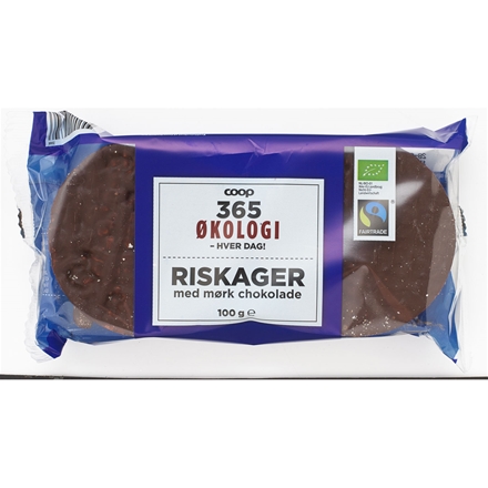 365 Økologi Riskager med Chokolade 100 g