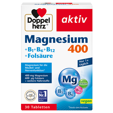DH Magnesium 400 + B1, B6, B12 + Fols. 30 Tbl.