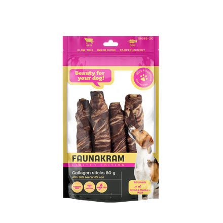 Faunakram Collagen Sticks Beef 80 g