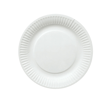 Paptallerken Catersource Ø18cm Hvid 100-pak