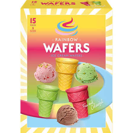 Rainbow Wafers 15 stk 80 g
