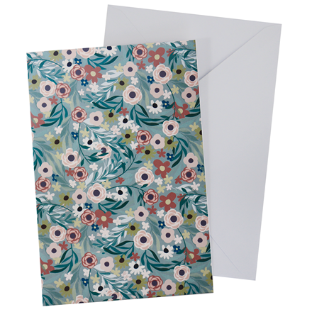 Kort med Kuvert 11x17 cm Små Blomster