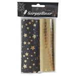 Serpentiner m. Stjerner Guld/Sølv 2-pak