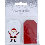 Gavemærker Manilla 7x4cm 12stk. 4ass