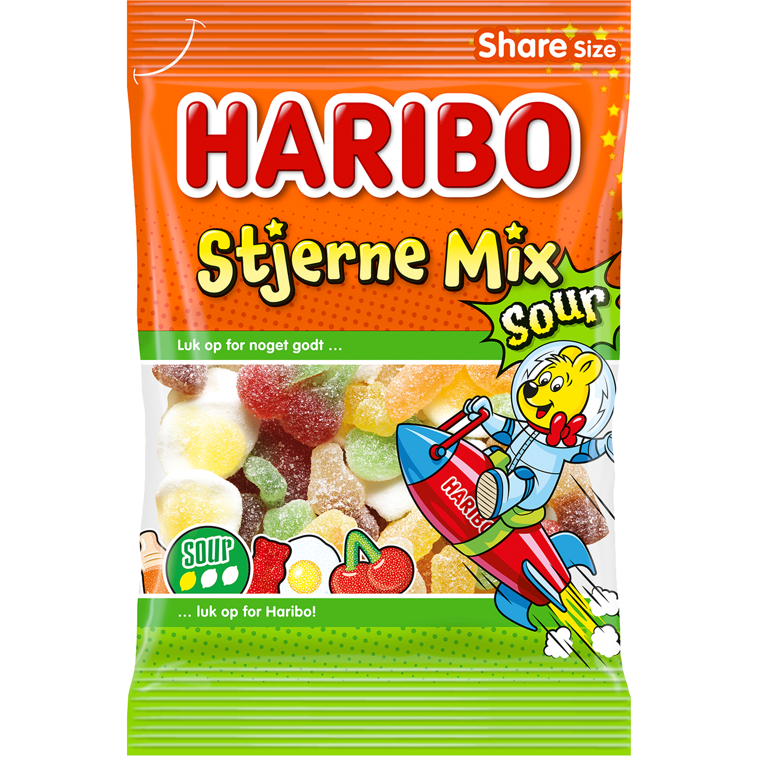 tab Donau Støt Haribo Stjerne Mix Sour 375 g