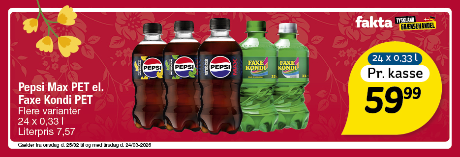 Pepsi Max el. Faxe Kondi